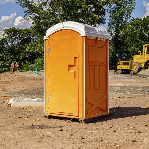 do you offer hand sanitizer dispensers inside the portable restrooms in Fay OK